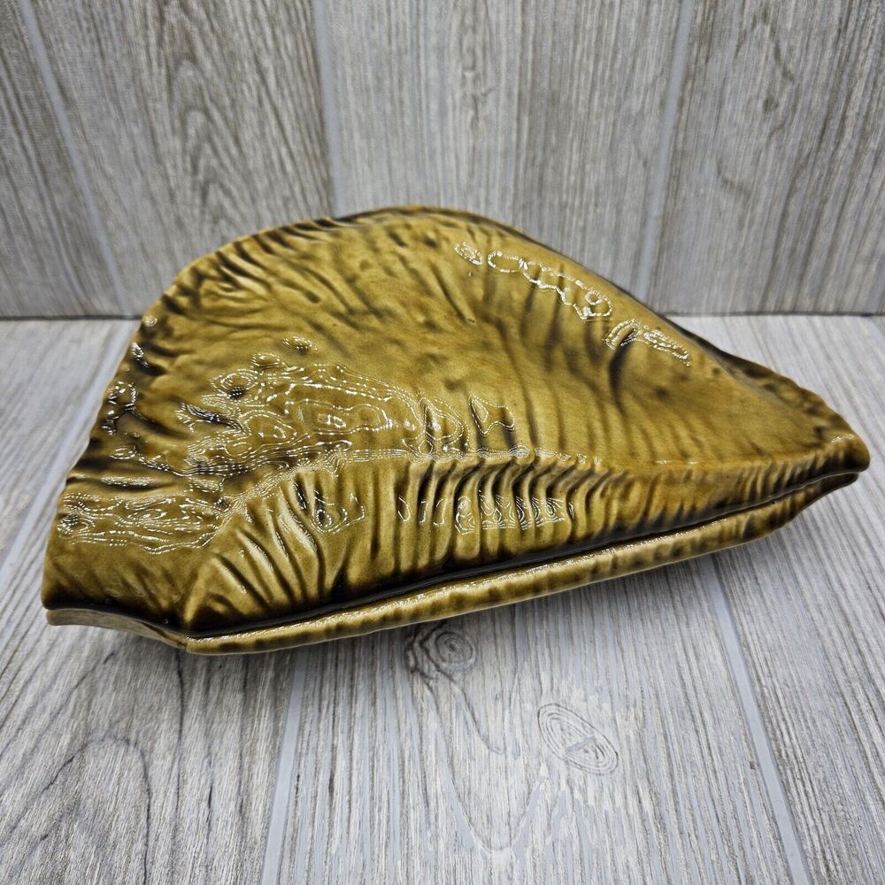 Vintage‎ Arnel's Brazil Brazilian Nut Candy Trinket Dish Lid Ceramic Rare